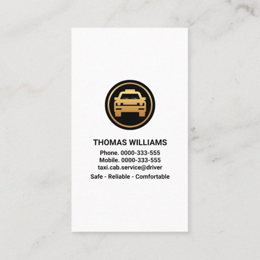 Traffic Light die Taxi Ride heet Visitekaartje (Achterkant)