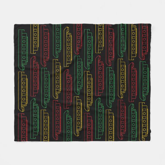 Traffic Lights Barges Canal Boats Pattern Fleece Deken (Voorkant (Horizontaal))