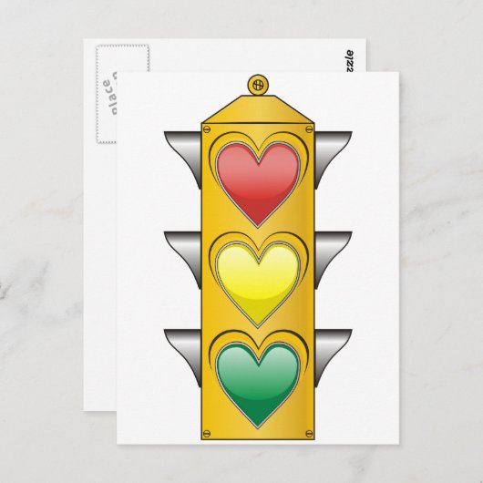 Traffic Love Light Briefkaart (Voorkant / Achterkant)