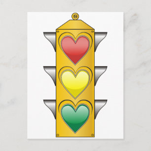 Traffic Love Light Briefkaart