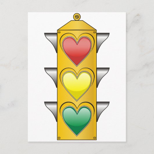 Traffic Love Light Briefkaart (Voorkant)