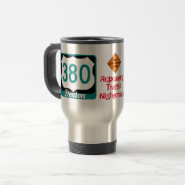 Traffic Nightmare Hwy 380, Denton, TX, Travel Mug Reisbeker