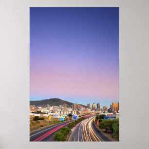 Traffic On Motorway To Cape Town, Western Cape Poster