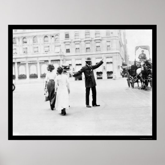 Traffic Squad Police NYC 1911 Poster (Voorkant)