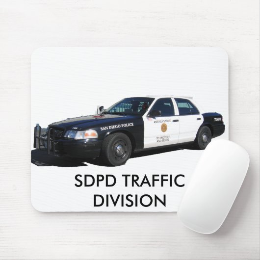 TrafficDesktop, SDPD TRAFFIC DIVISION Muismat (Met muis)