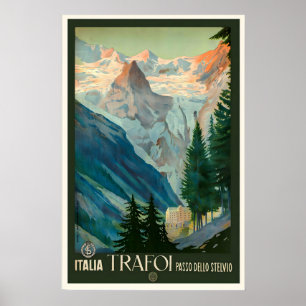 Trafoi Italiaanse Alpen Italië Vintage Reisposter Poster