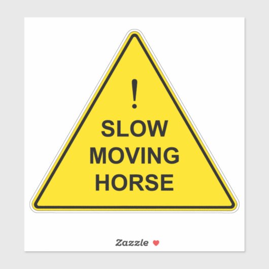 "Trage bewegende paarden" Funny Equestrian Warning Sticker (Vel)
