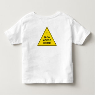 "Trage bewegende paarden" Funny Yellow Warning Sig Kinder Shirts