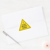 *Trage bewegende paarden" Funny Yellow Warning Sig Sticker (Envelop)