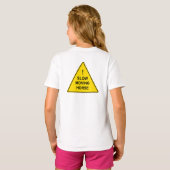 "Trage bewegende paarden" Funny Yellow Warning Sig T-shirt (Achterkant volledig)