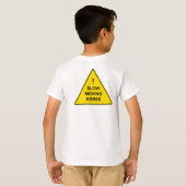 "Trage bewegende paarden" Funny Yellow Warning Sig T-shirt (Achterkant volledig)