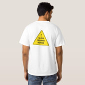 "Trage bewegende paarden" Funny Yellow Warning Sig T-shirt (Achterkant volledig)