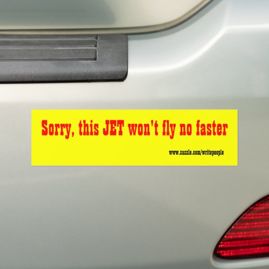 Trage bumpersticker (Op auto)