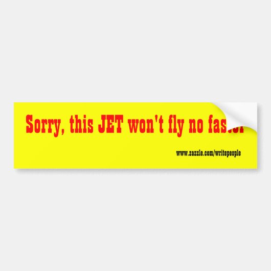 Trage bumpersticker (Voorkant)