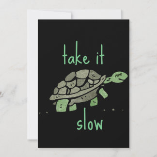 Trage Cute Turtle Motivatie Cute Gift Bedankkaart