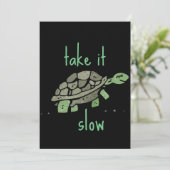 Trage Cute Turtle Motivatie Cute Gift Bedankkaart (Staand voorkant)