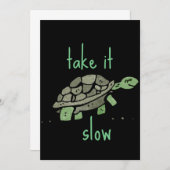 Trage Cute Turtle Motivatie Cute Gift Bedankkaart (Voorkant / Achterkant)