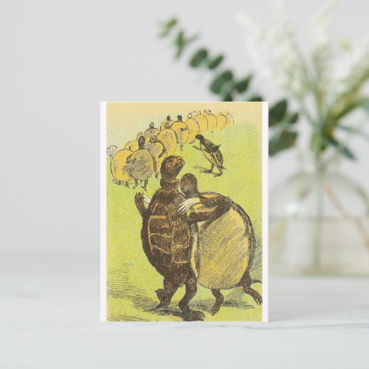 Trage dans briefkaart (Staand voorkant)