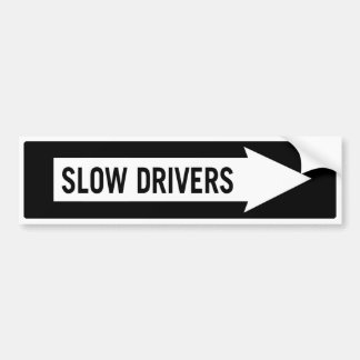 Trage drivers bumpersticker