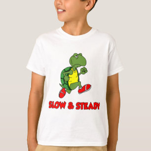 Trage en ononderbroken draaiende schildpad t-shirt