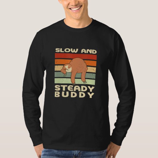 Trage en steadge boeddy Sloth Lazy Sloth Friends 2 T-shirt (Voorkant)