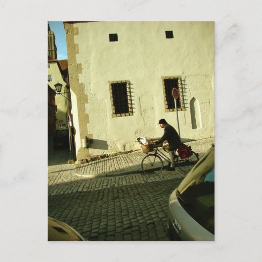 Trage fietsen met je hond briefkaart (Voorkant)