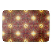 Trage herhalingslijnen die lichtcirkels genereren badmat (Voorkant)