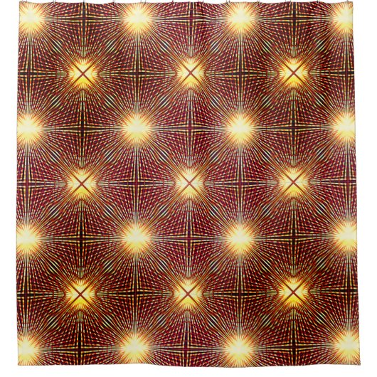 Trage herhalingslijnen die lichtcirkels genereren douchegordijn (Voorkant)