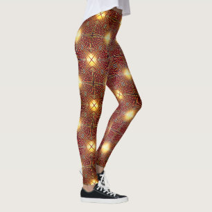 Trage herhalingslijnen die lichtcirkels genereren leggings