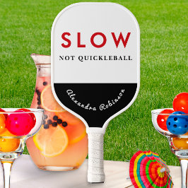 Trage humor grappige onderschrift retro gepersonal pickleball paddle