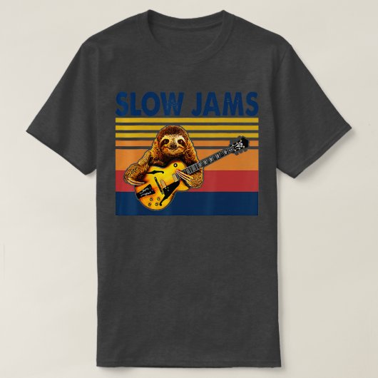 Trage Jams GUITAR Funny Sloth Play Guitar T-shirt (Design voorkant)