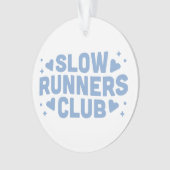 Trage lopers grappige run club ornament (voorkant)