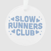 Trage lopers grappige run club ornament (voorkant)