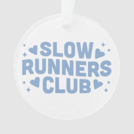 Trage lopers grappige run club ornament