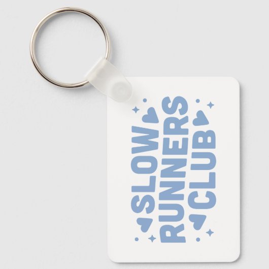 Trage lopers grappige run club sleutelhanger (Voorkant)