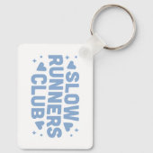 Trage lopers grappige run club sleutelhanger (Achterkant)