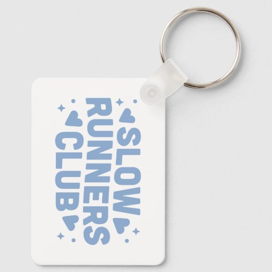 Trage lopers grappige run club sleutelhanger (Achterkant)