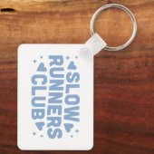 Trage lopers grappige run club sleutelhanger (Achterkant)