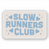Trage lopers grappige run club sticker (Voorkant)