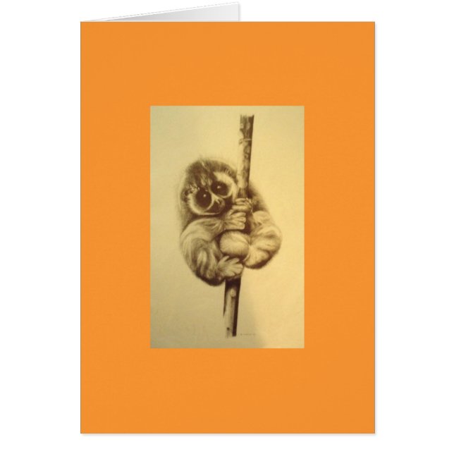 Trage Loris Card - Geel (Voorkant)