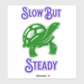 Trage maar stille Funny Turtle Sticker (Vel)