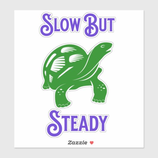 Trage maar stille Funny Turtle Sticker (Vel)