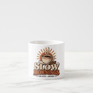Trage ochtenden goede koffie vintage koffieliefheb espresso kop