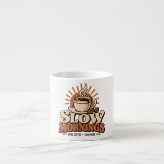 Trage ochtenden goede koffie vintage koffieliefheb espresso kop