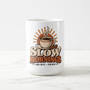 Trage ochtenden goede koffie vintage koffieliefheb koffiemok