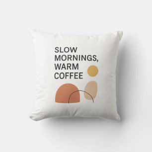 Trage ochtenden warme koffie esthetiek kussen