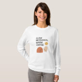 Trage ochtenden warme koffie esthetiek t-shirt (Voorkant volledig)