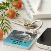 Trage omlaag Foto's Geniet van reizen Sleutelhanger (Voorkant Rechts)