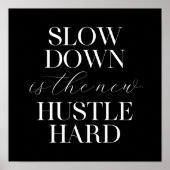 Trage omlaag is de nieuwe harde toon poster (Voorkant)