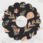 Trage ontwerpreeks wijnglaslabel (Achterkant)